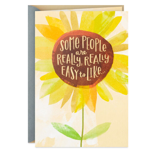 Watercolor Sunflower Goodbye Card, 