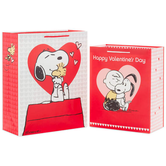 Peanuts® 2-Pack Large and XL Valentine's Day Gift Bags
