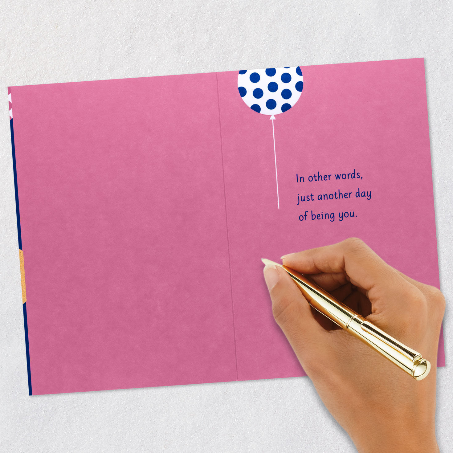 Balloons on Blue Birthday Card Signing card image number 6