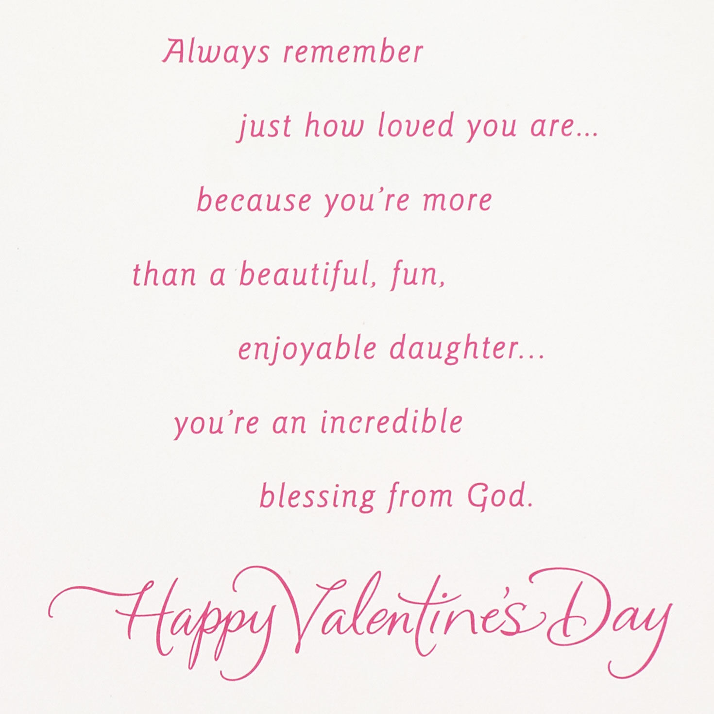Pink and White Hearts Daughter Valentine's Day Card Sentiment image number 2