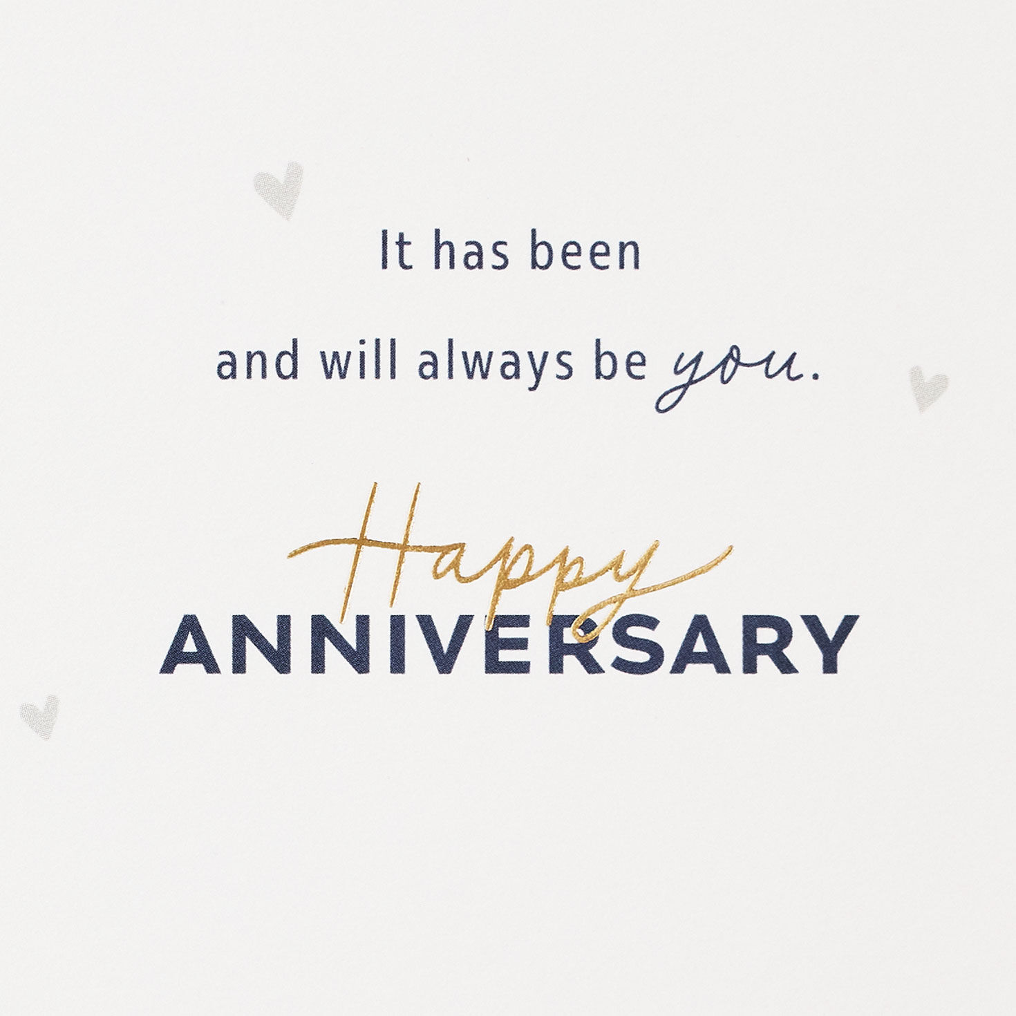 Navy Blue and Gold Script Anniversary Card Sentiment image number 2