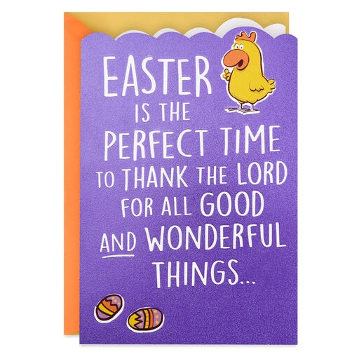 Thankful for Good and Wonderful Things Easter Card, 