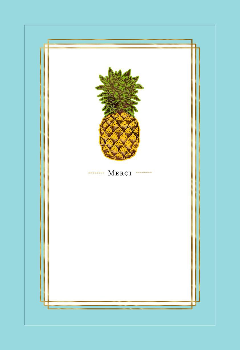 Pineapple Merci Thank You Card