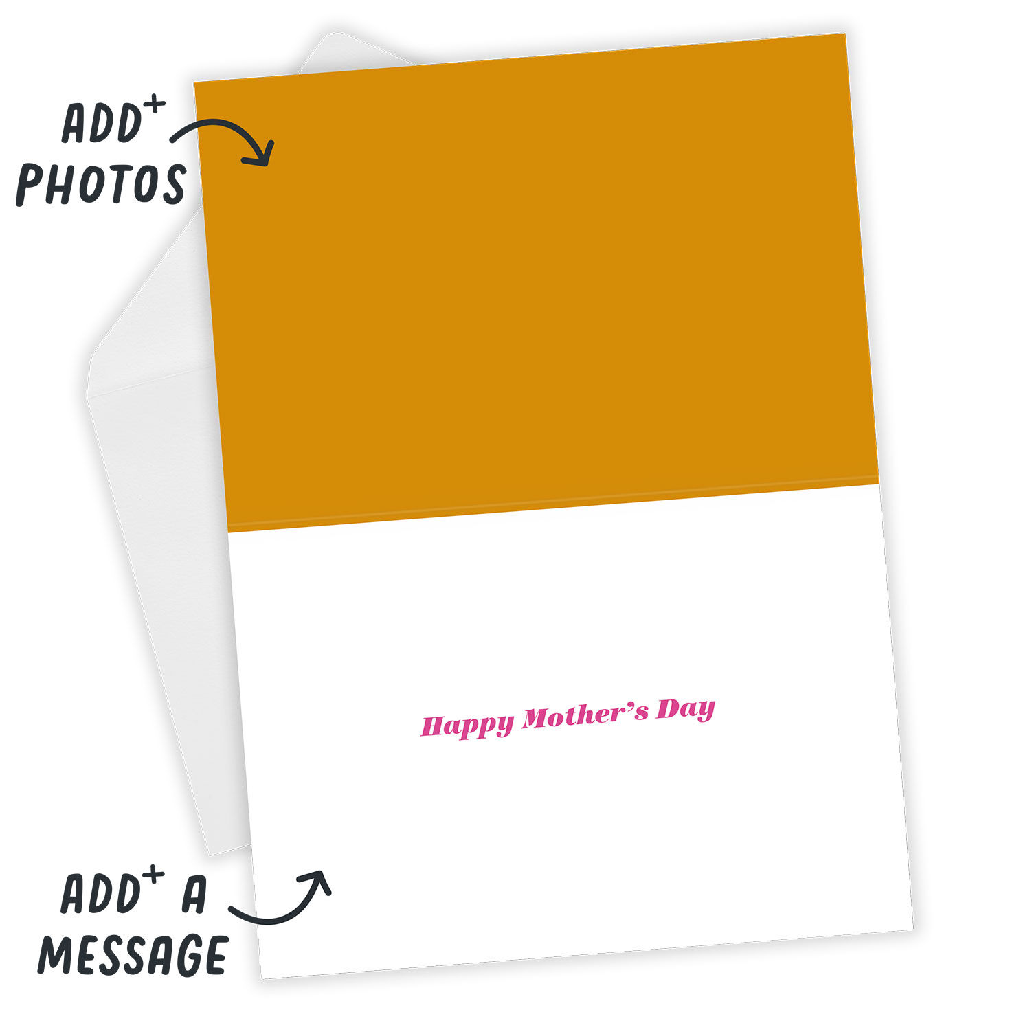 Pride and Joy Personalized Mother's Day Card Open Card with Envelope indicating personalization image number 4