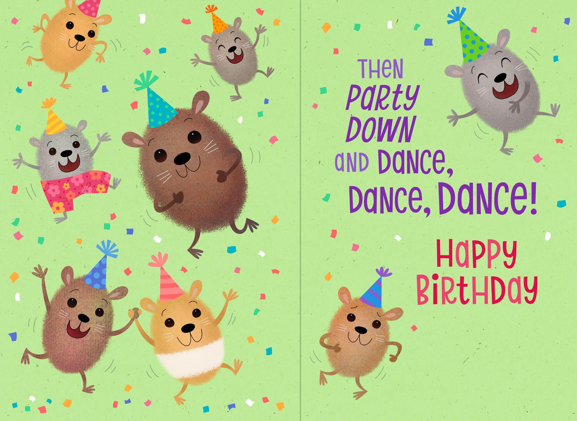 Celebrate the Hamster Way Musical Birthday Card