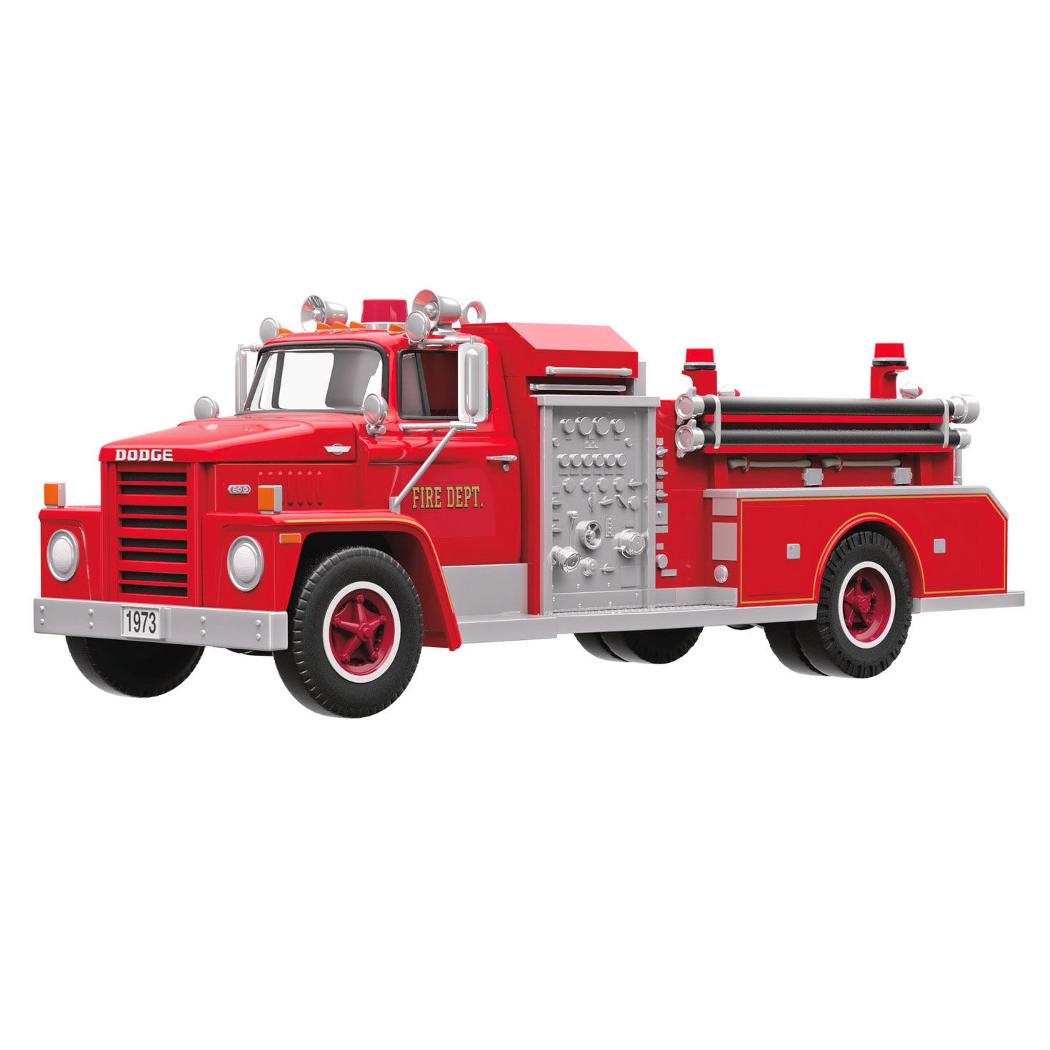Fire Brigade 1973 Dodge C800 Fire Engine 2026 Ornament With Light