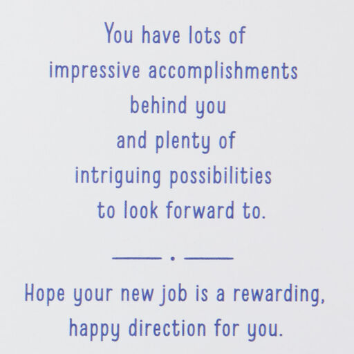On to New Horizons New Job Congratulations Card, 