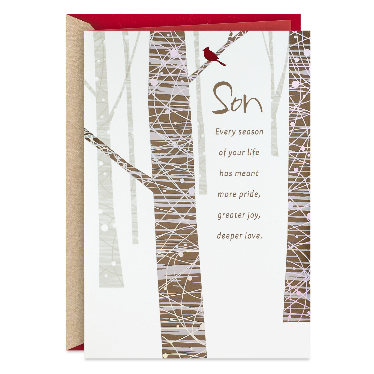 You Brighten the World Christmas Card for Son