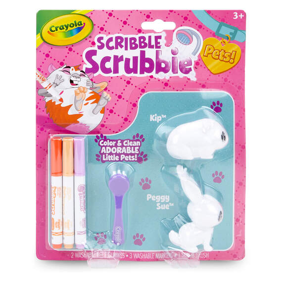 Crayola Scribble Scrubbie Pets Rabbit & Hamster Coloring Set, 2-Count, , large image number 1