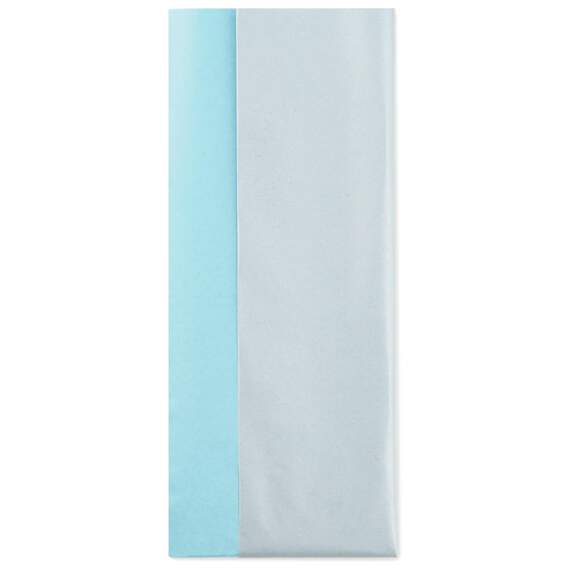 Silver/Pale Blue Reversible Tissue Paper, 4 Sheets