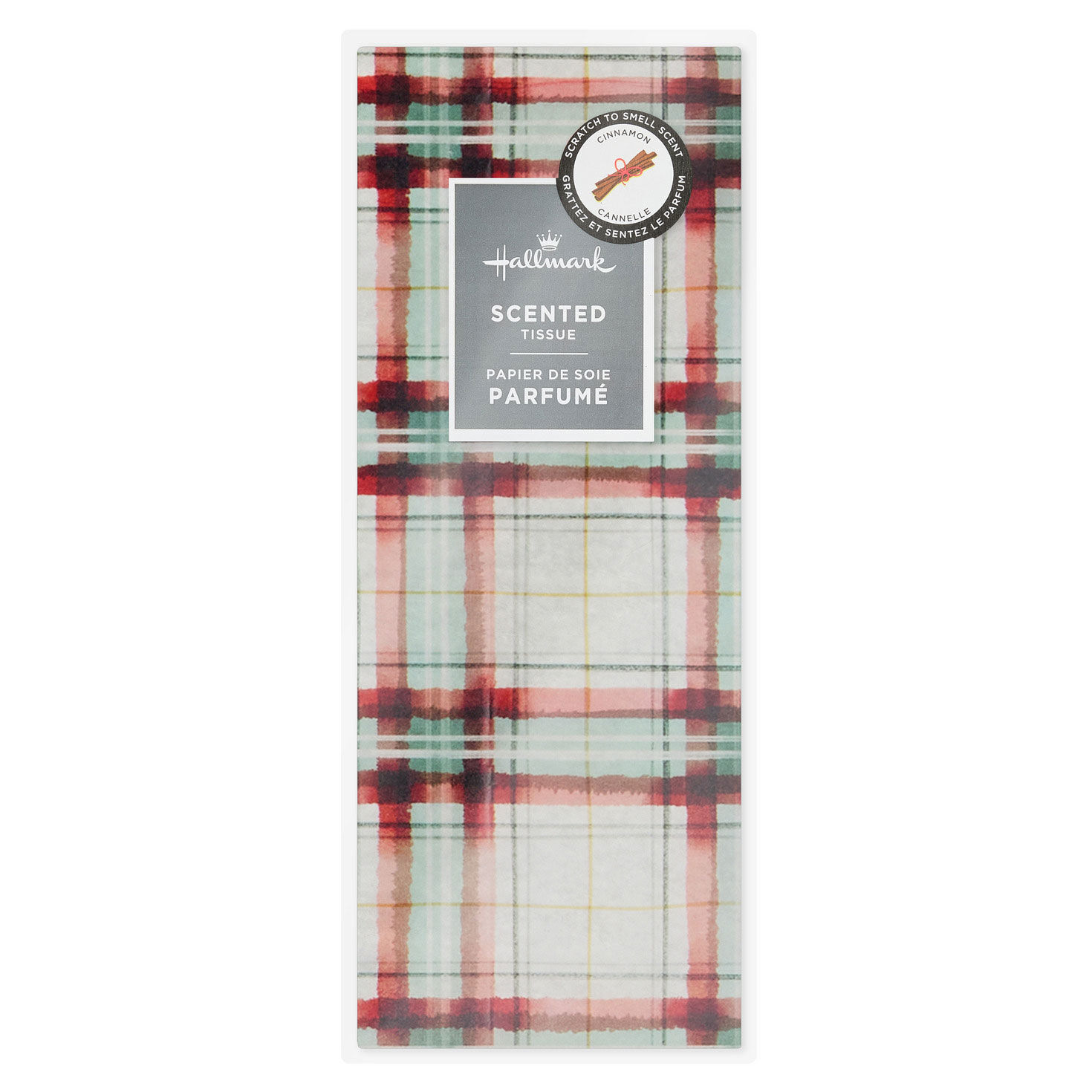 Cinnamon-Scented Red Plaid Holiday Tissue Paper package front image number 6