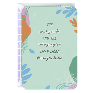 Thanks for All You Do Thank You Card for Caregiver