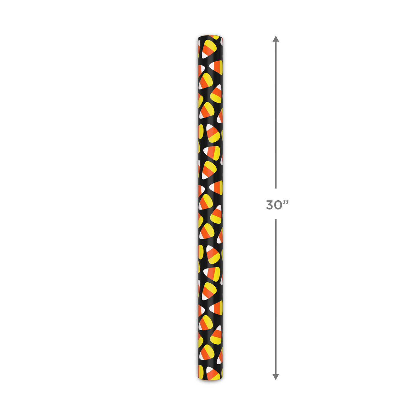 Candy Corn on Black Halloween Wrapping Paper Roll, 20 sq. ft., , large image number 4