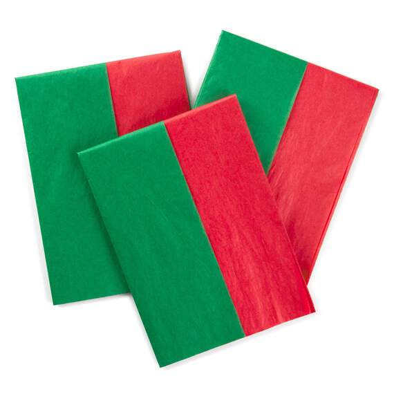 Red and Green 2-Pack Tissue Paper, 30 Sheets
