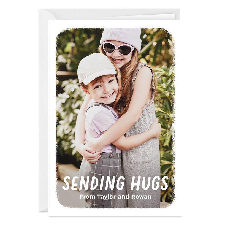 Personalized White Outline Photo Card