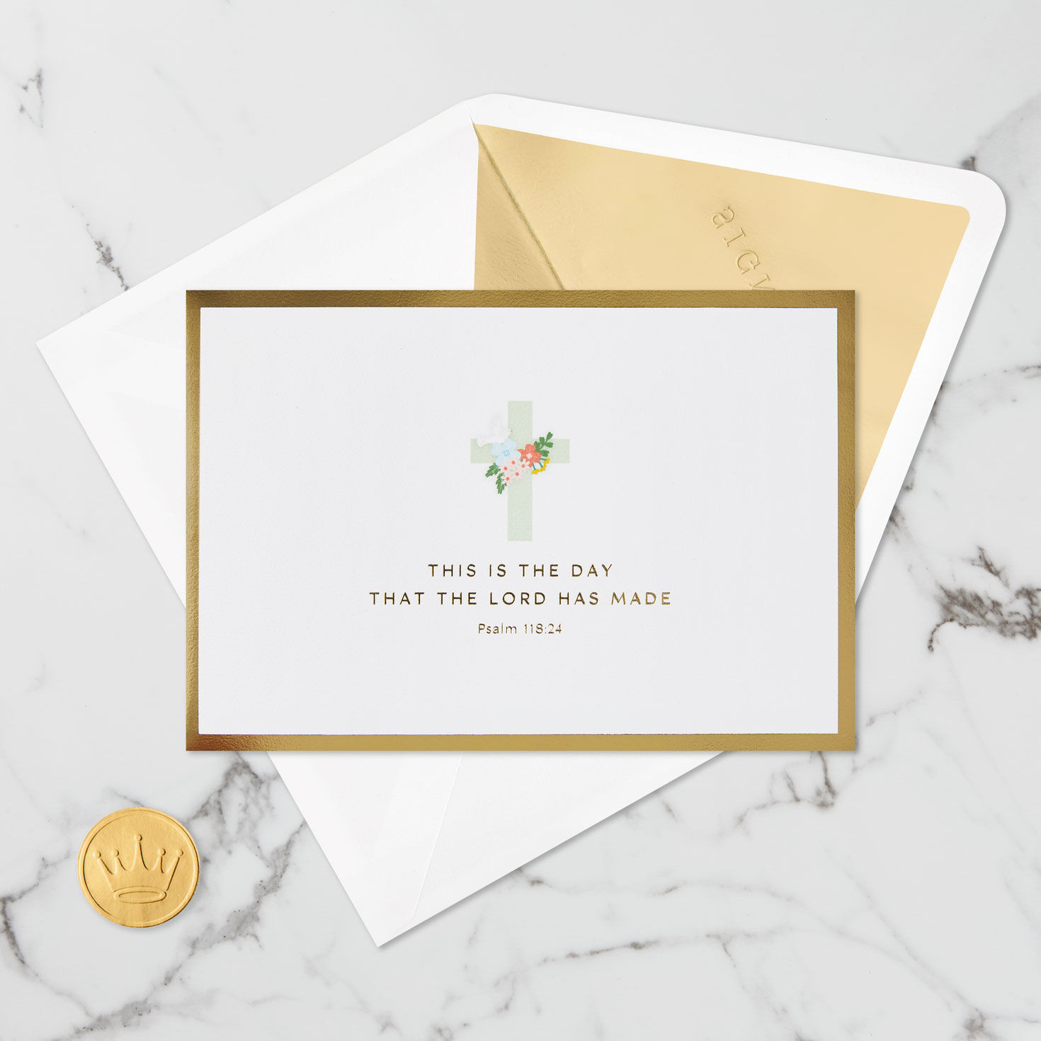 Cross With Flowers Religious PopUp Card Greeting Cards Hallmark