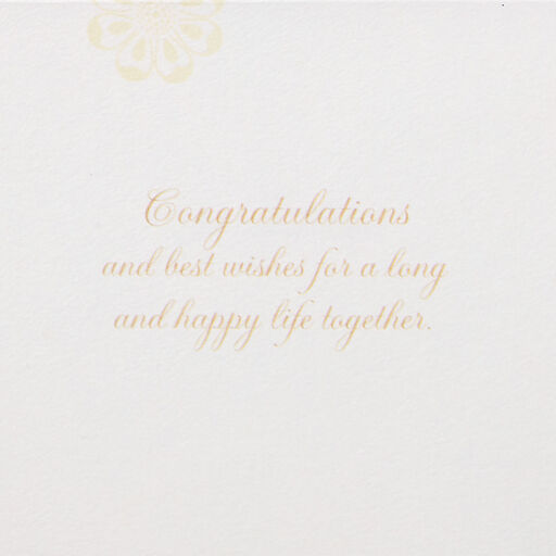 Congratulations Floral Damask Wedding Card, 