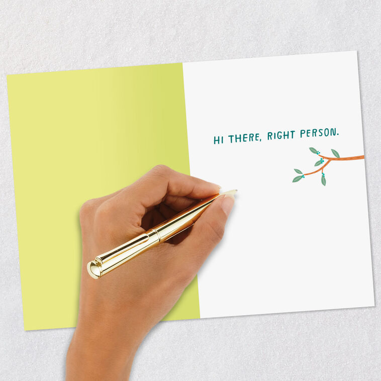 Sloth Hanging from Branch Funny Thinking of You Card Signing card image number 6