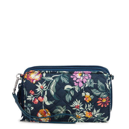 Vera Bradley RFID All-in-One Crossbody in Fresh-Cut Floral Green, 