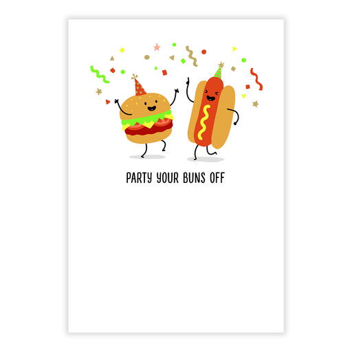 Party Your Buns Off Funny Birthday eCard, 