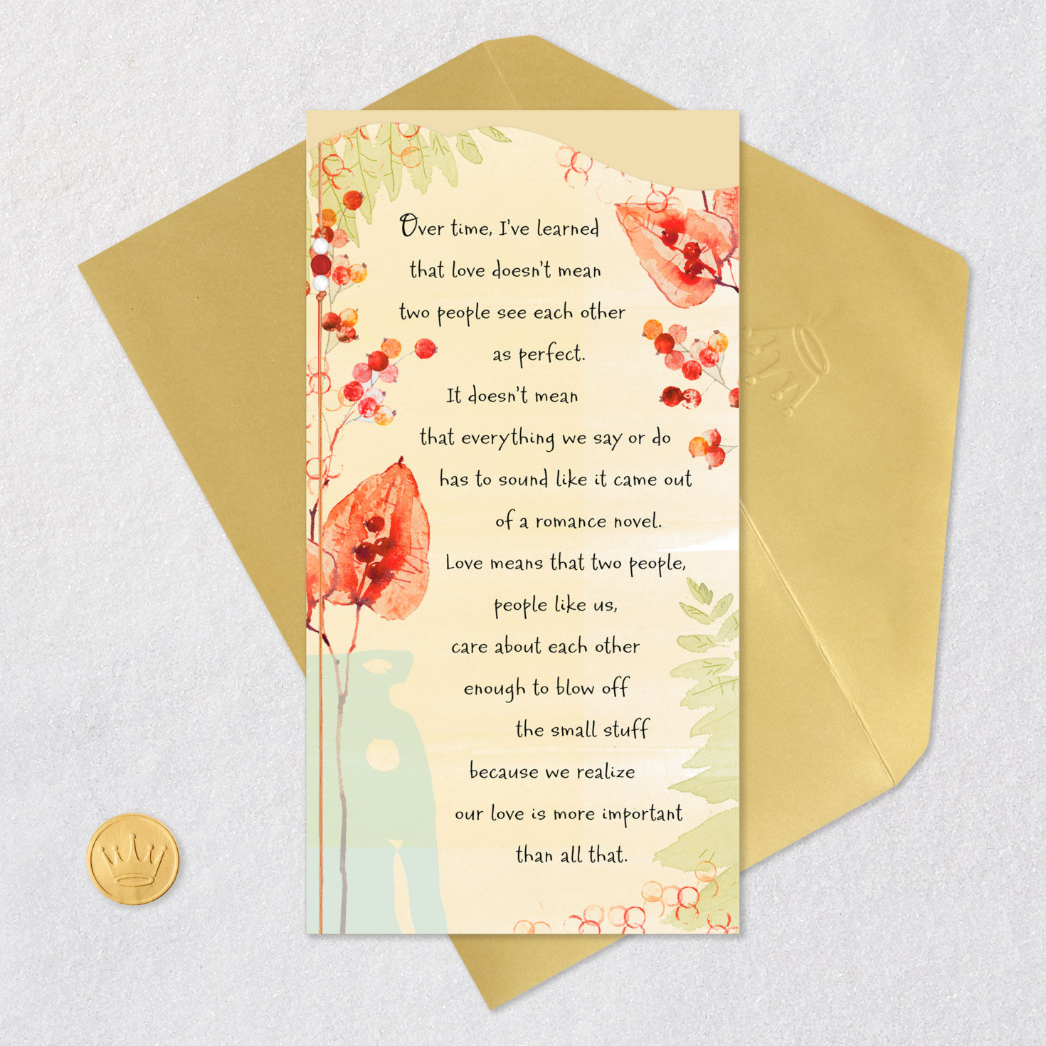 Glad We're Together Sweetest Day Card Card Front with Envelope and Gold Seal image number 5