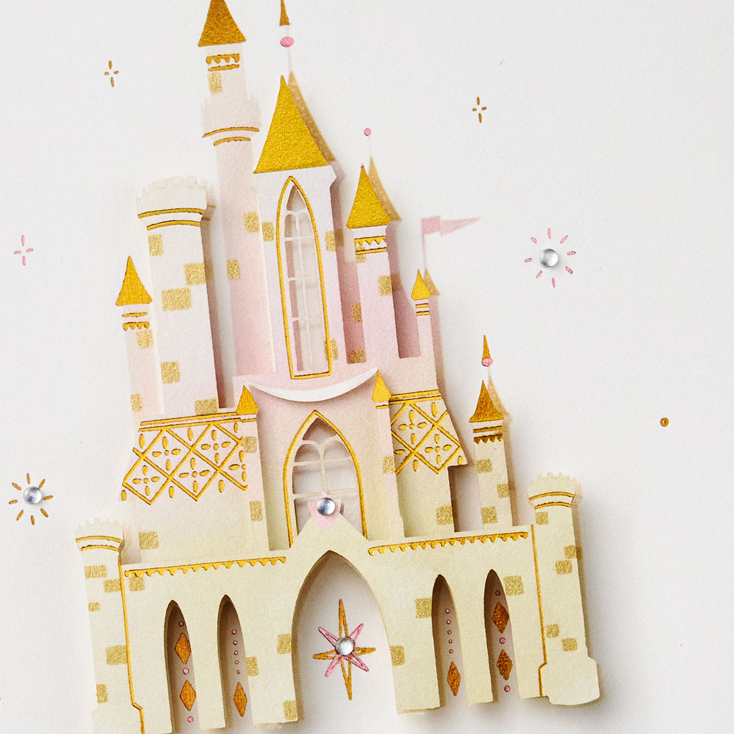 Disney Princess Castle Birthday Card Card Front Detail image number 4