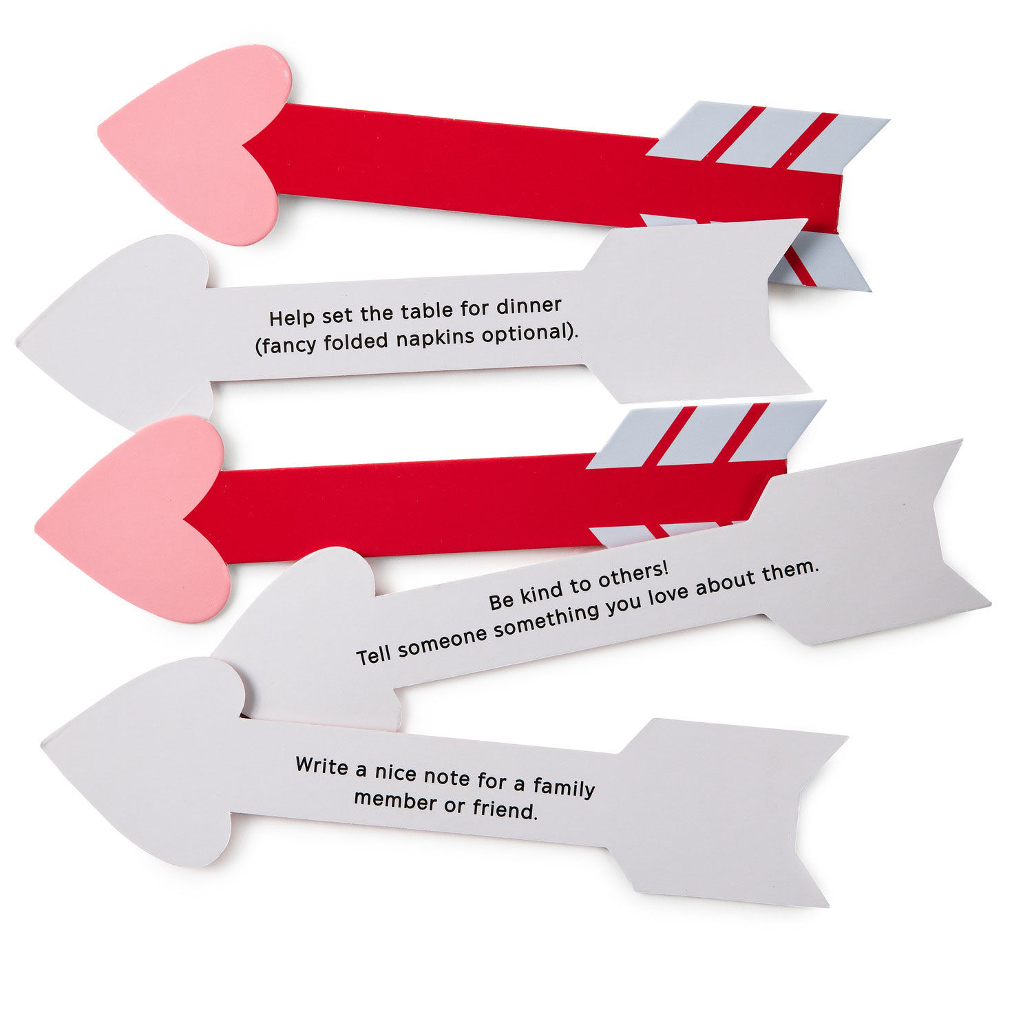 Valentine's Day Idea Cards in Red Glass Jar arrows front and back image number 4