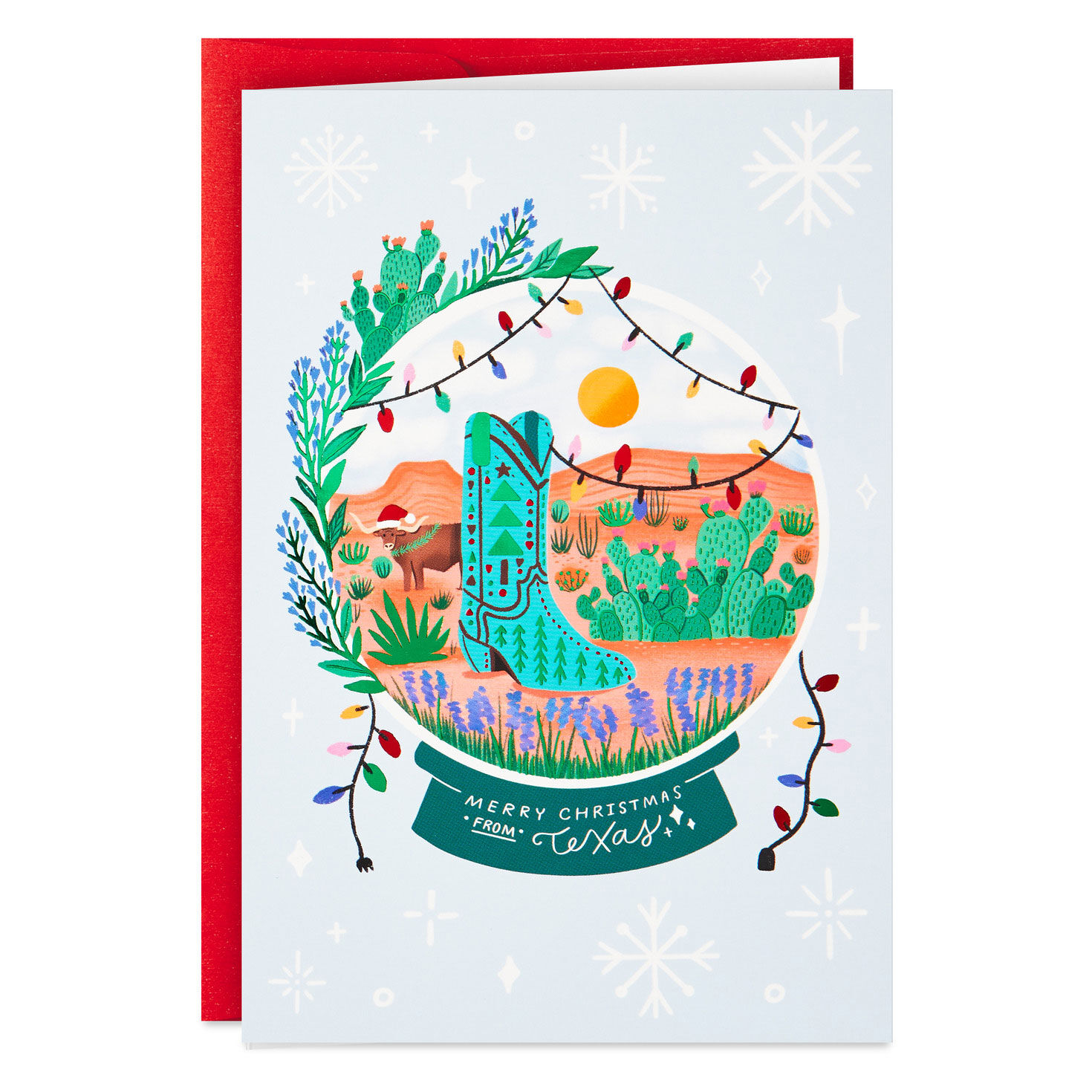 Texas Snow Globe Scene Boxed Christmas Cards, Pack of 16, , large image number 2