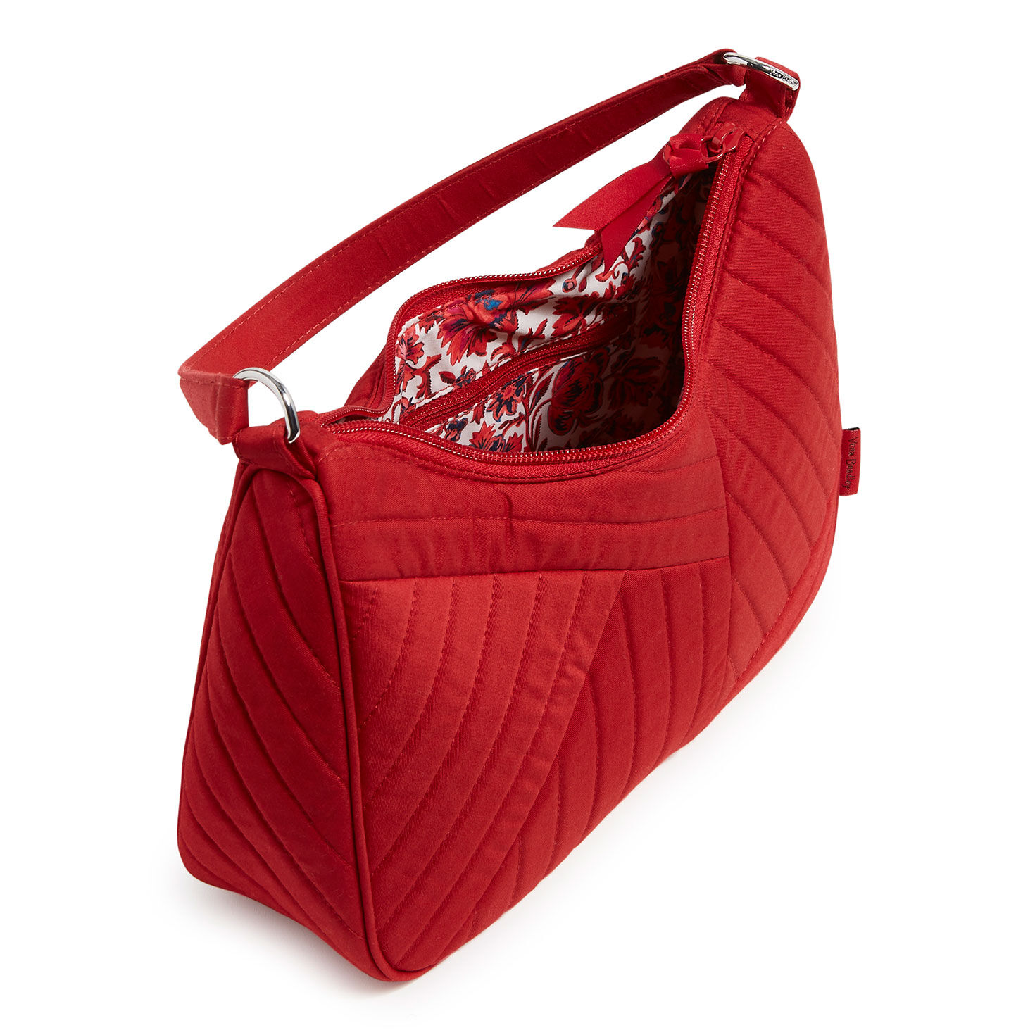 Vera Bradley Frannie Crescent Crossbody in Cardinal Red Handbags