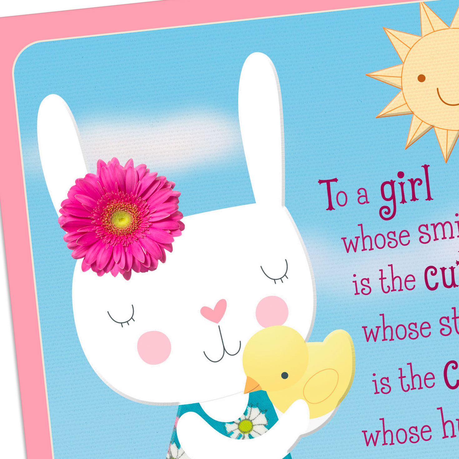 To a Cute, Cool Girl Easter Card for Kids With Paper Doll, , large image number 7