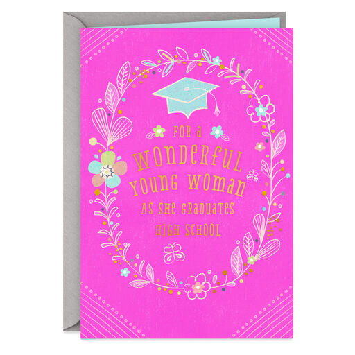 Bright and Beautiful Future High School Graduation Card for Her, 