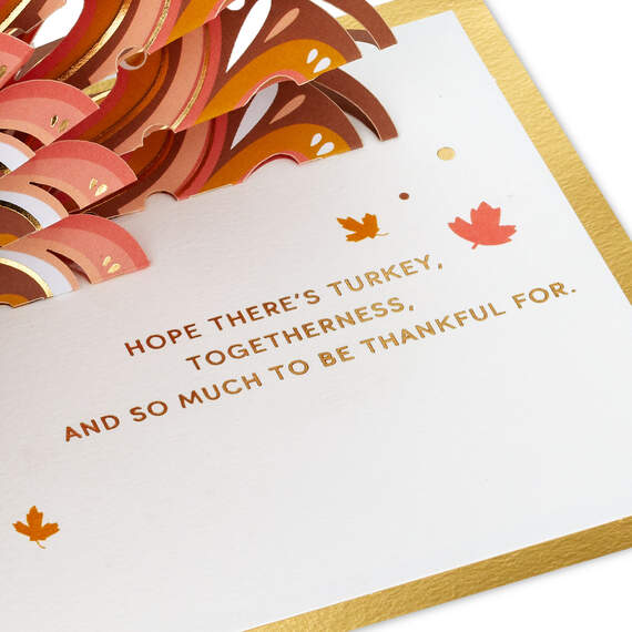 So Thankful Turkey Pop-Up Thanksgiving Card, , large image number 3
