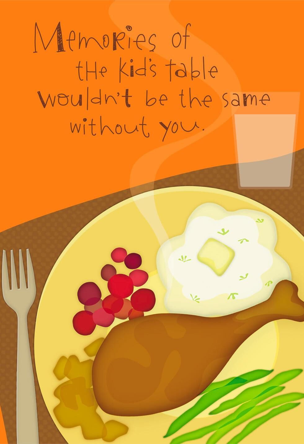 Thinking of You Brother Thanksgiving Card
