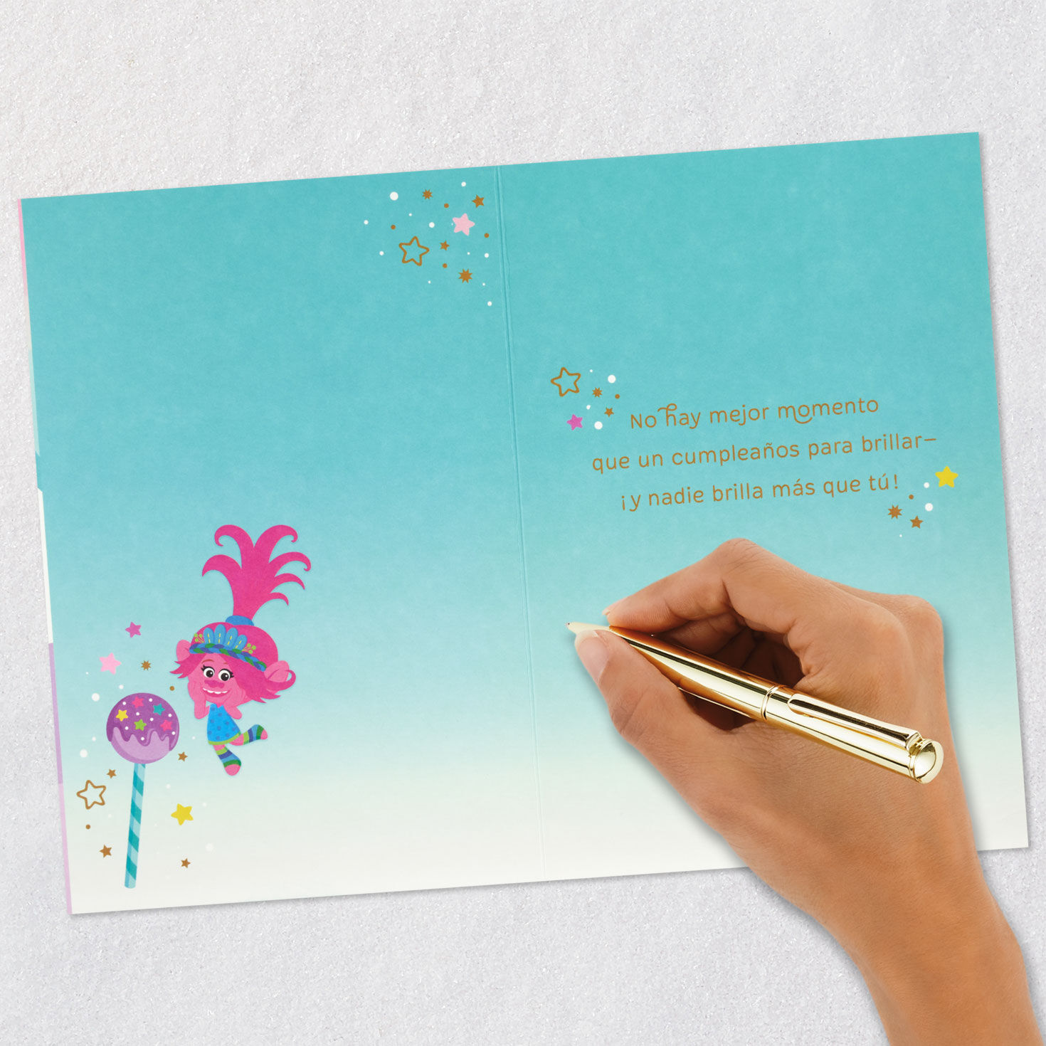 DreamWorks Animation Trolls Time to Shine Spanish-Language 5th Birthday Card, , large image number 6