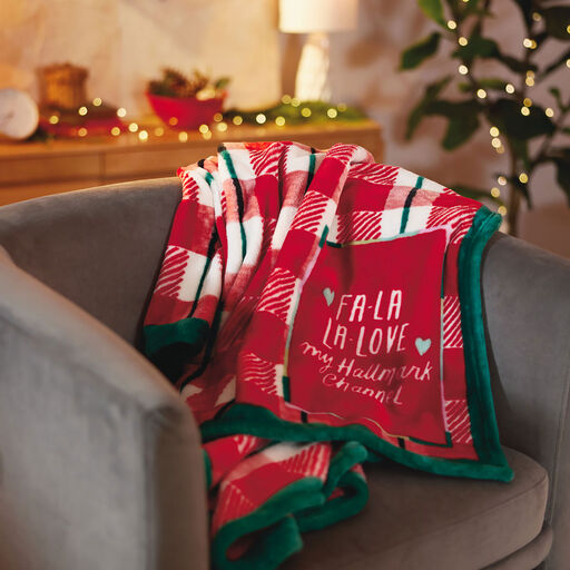 Hallmark Channel Fa-La-La-Love Plaid Blanket, 50x60, 