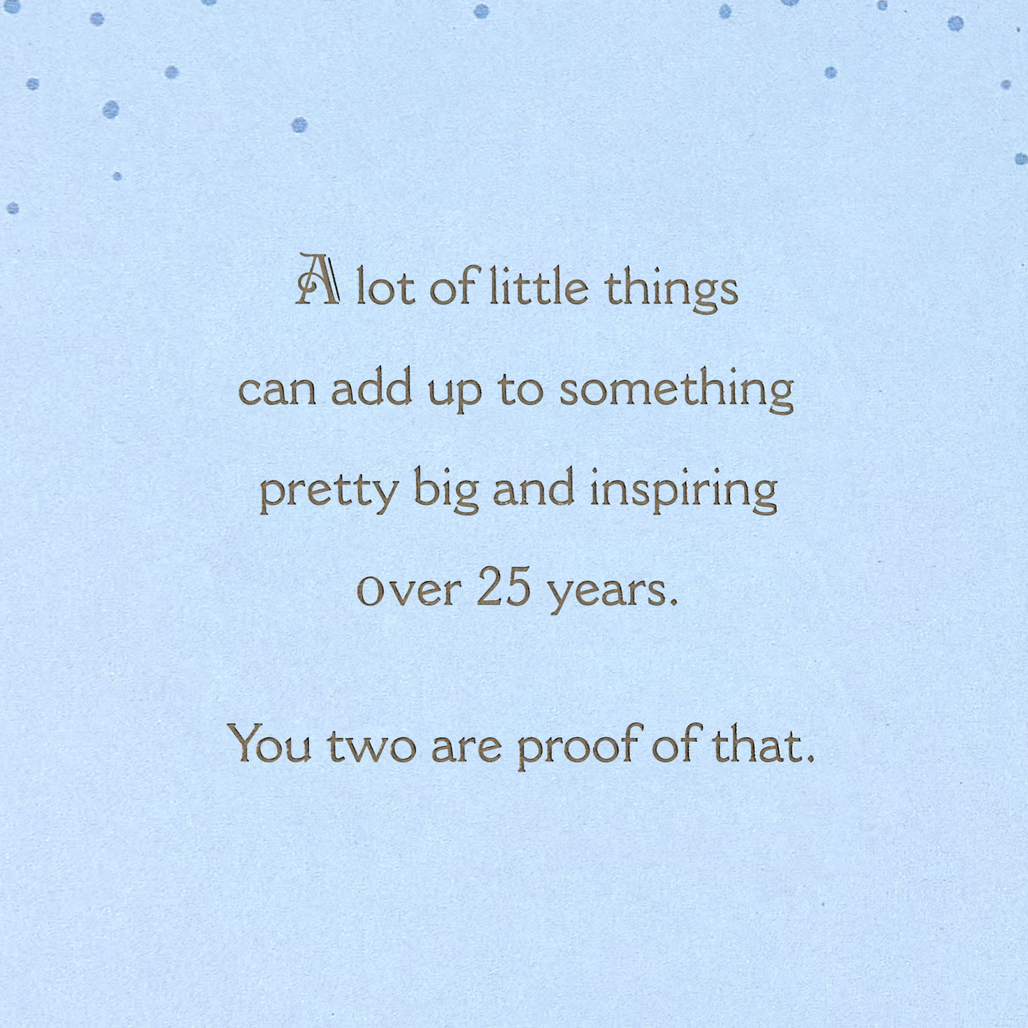 Pink Flowers and Silver Heart on Navy Anniversary Card Sentiment image number 2