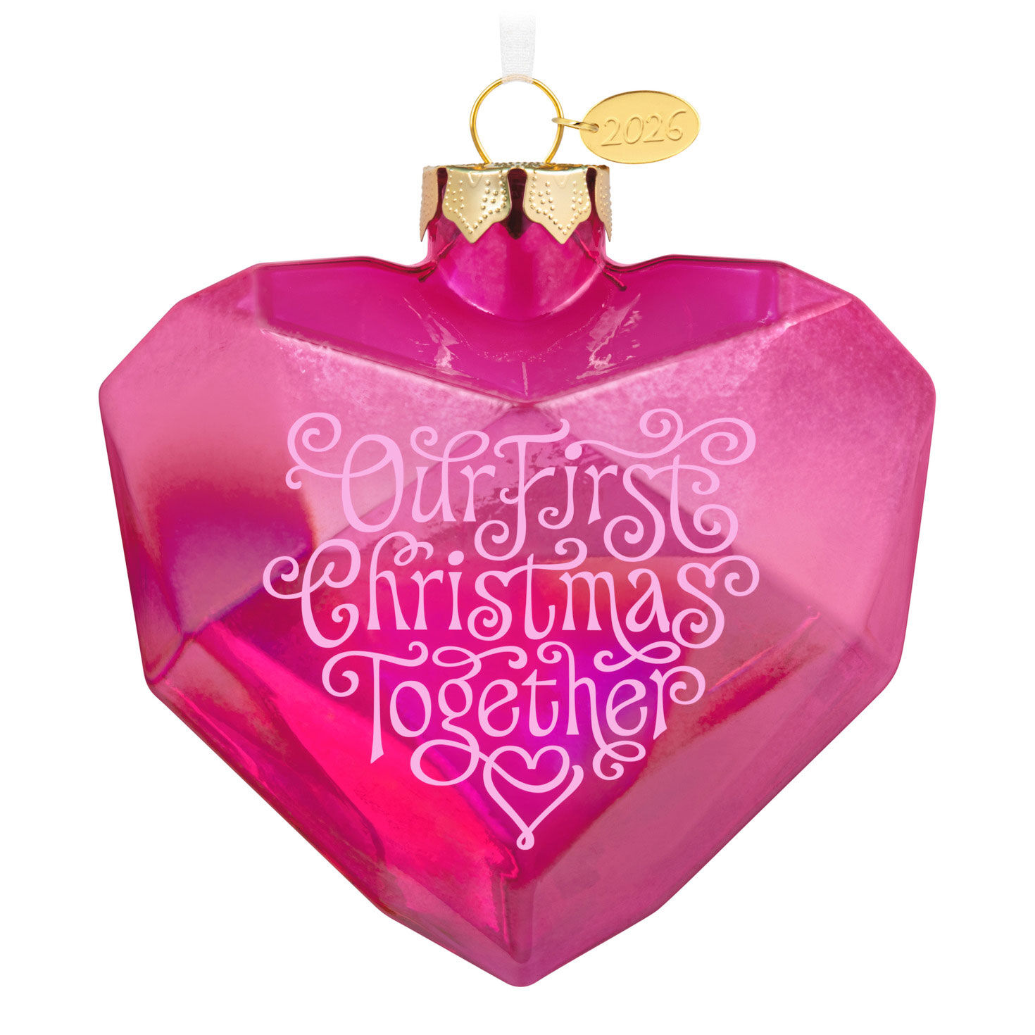 Our First Christmas Together 2026 Glass Ornament
