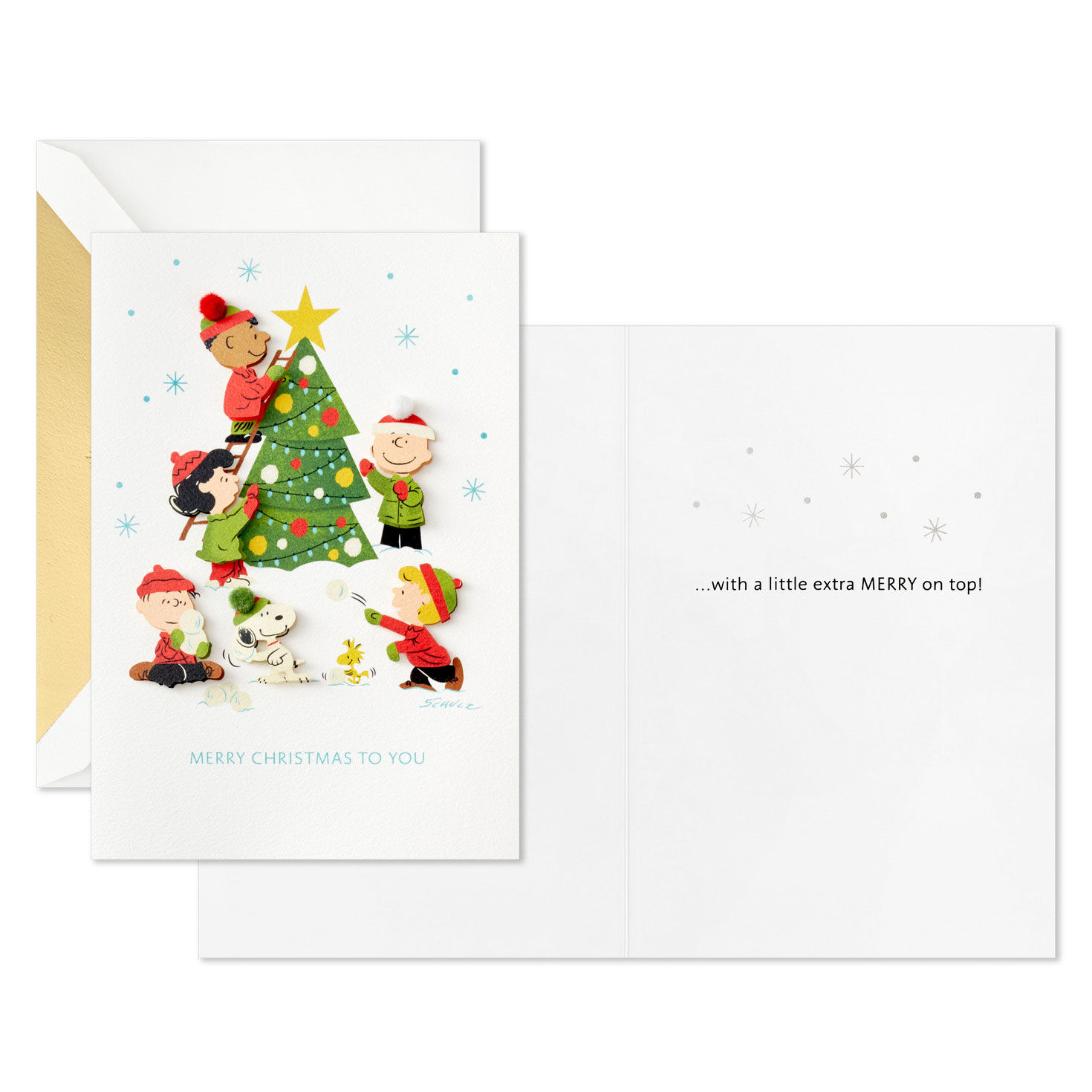Peanuts&reg; Christmas Tree Decorating Boxed Christmas Cards, Pack of 10, , large image number 3