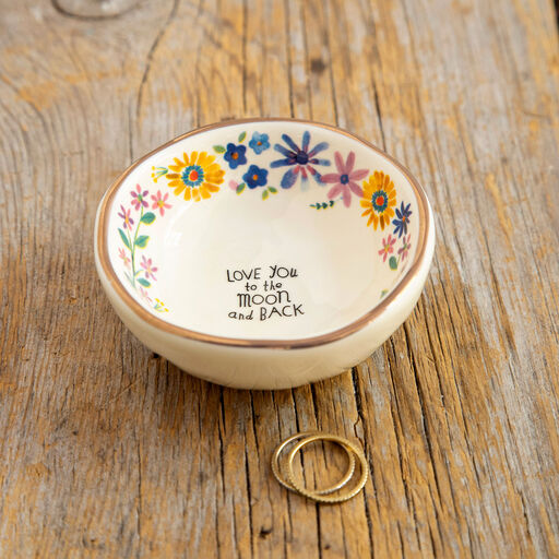 Natural Life Love You to the Moon and Back Giving Trinket Bowl, 