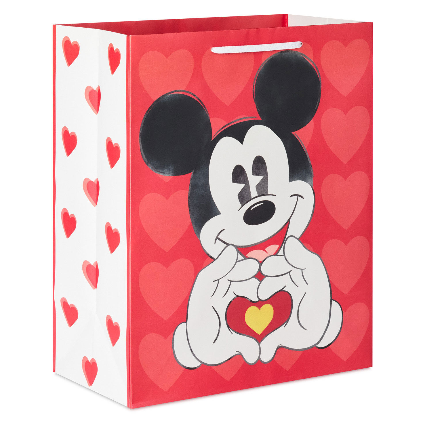13" Disney Mickey Mouse Heart Hands Large Valentine's Day Gift Bag