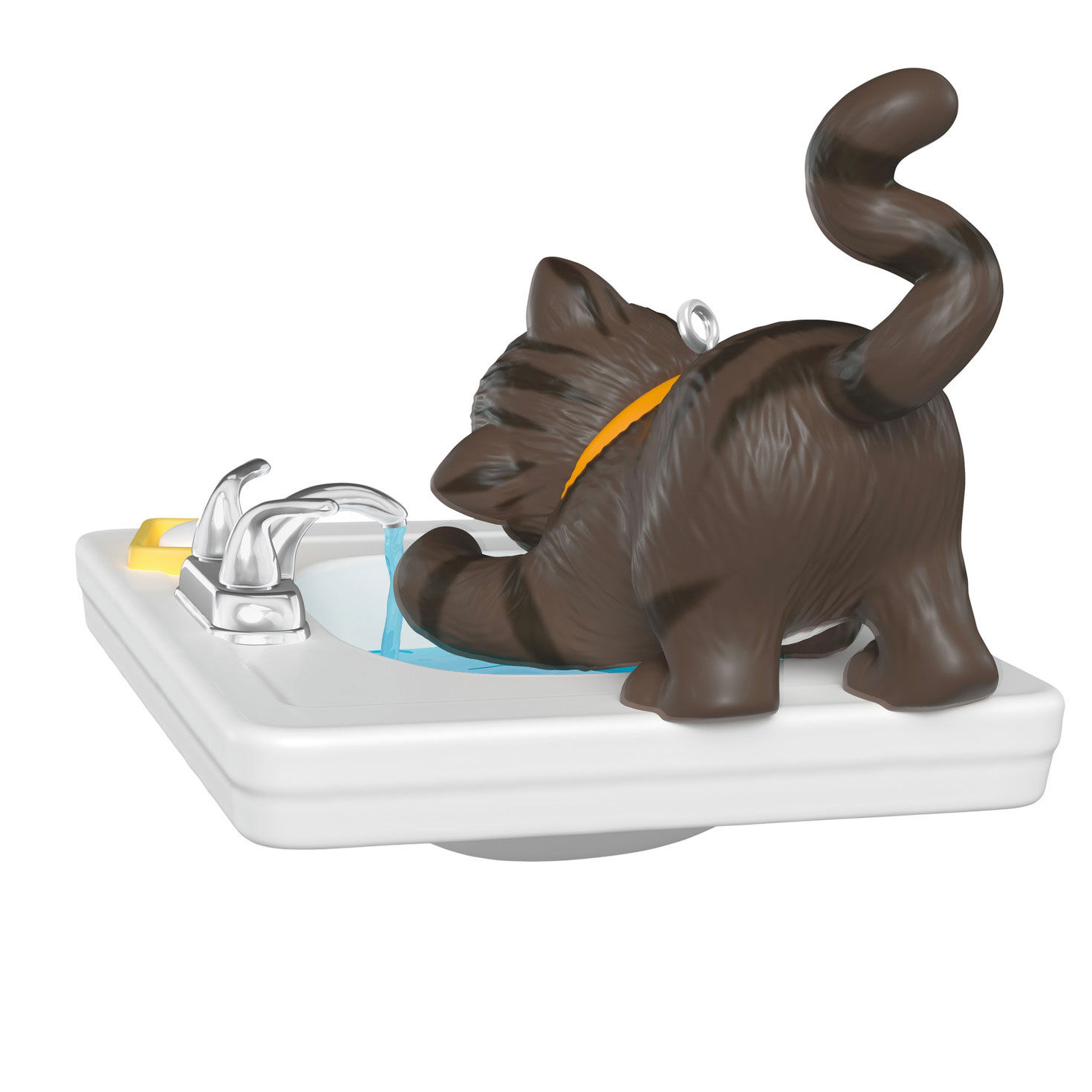 Kitten on Sink Keepsake Ornament Back image number 6