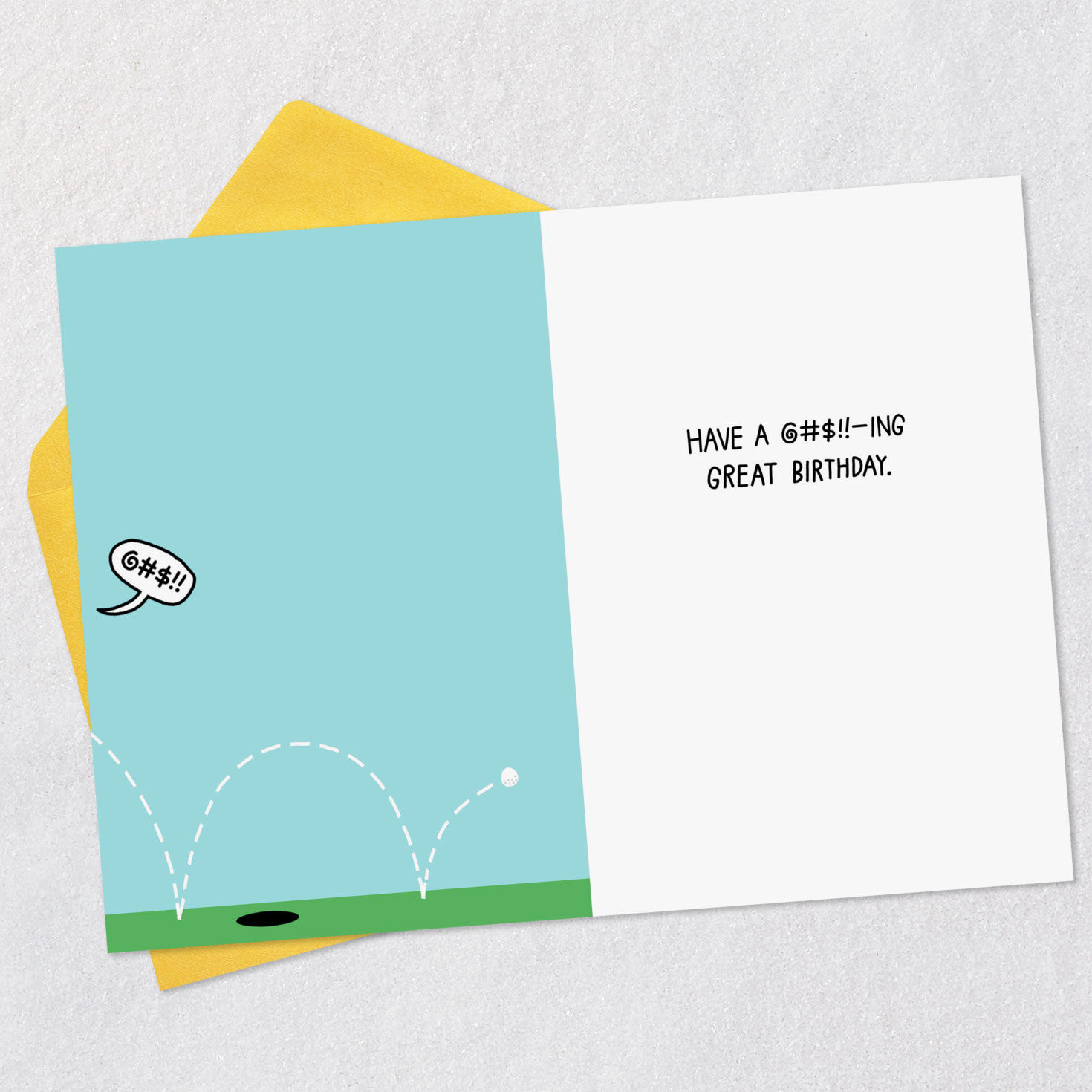 A @#$!!-ing Great Birthday Funny Birthday Card Open card with envelope image number 3