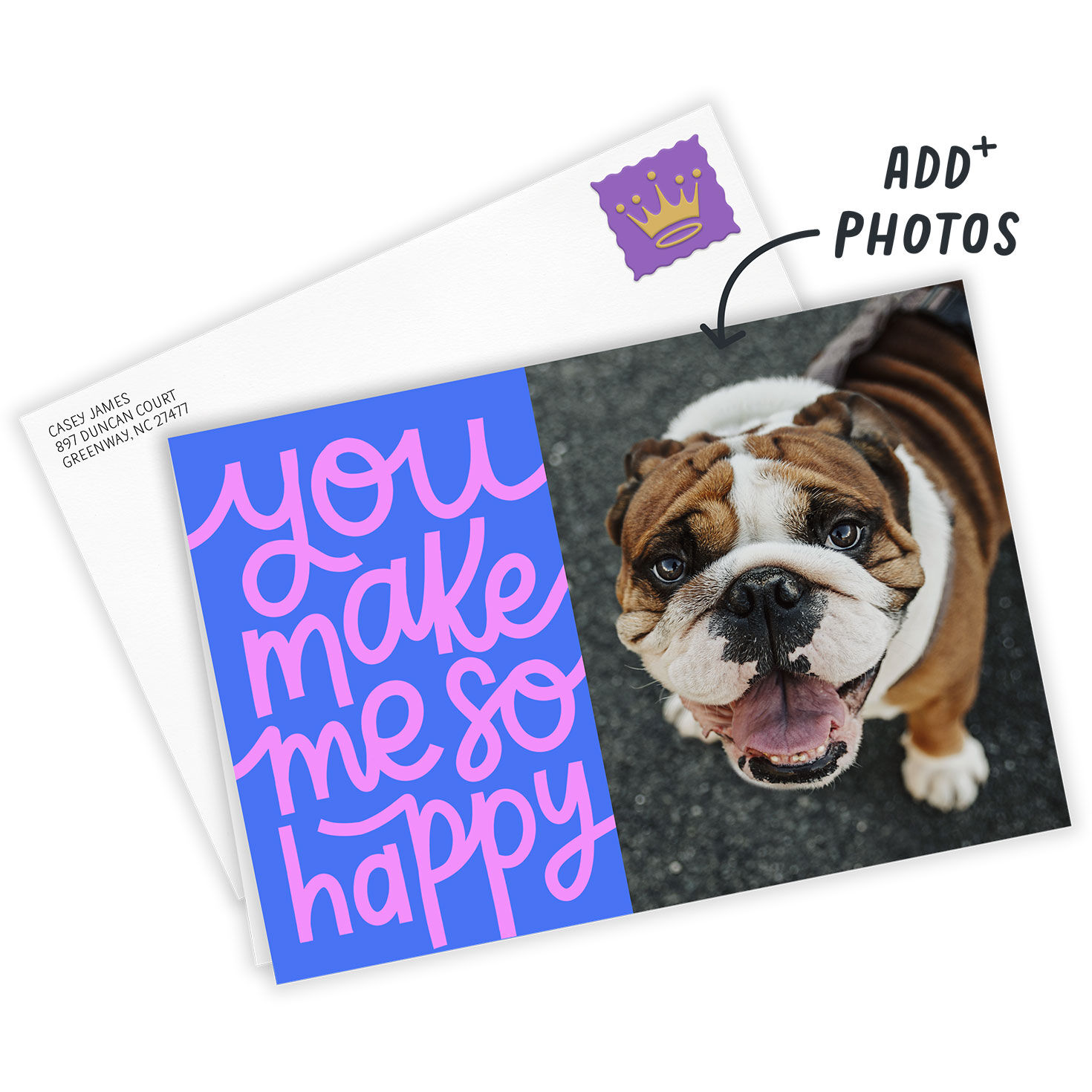 You Make Me So Happy Custom Love Card, , large image number 2