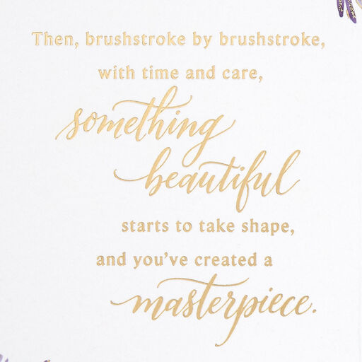 Love Is Like a Painting Anniversary Card for Couple, 