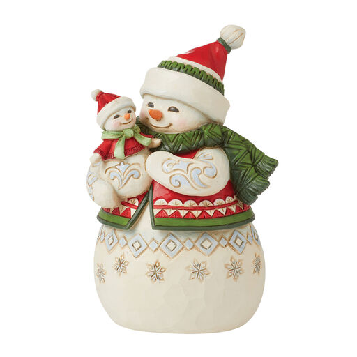 Jim Shore Pint-Sized Snow Mom and Snow Baby Figurine, 4.9", 