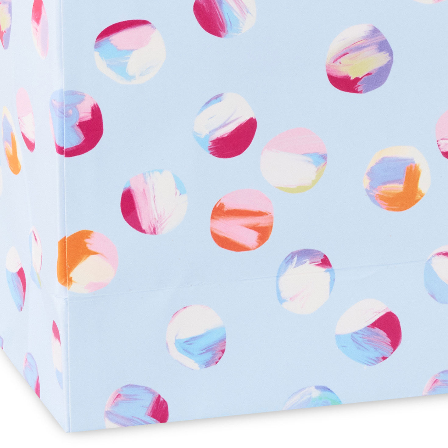 Patterned Polka Dots and Bow Small Gift Bag Base/Side Detail image number 5