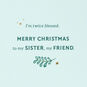 Vintage Holiday Tree Sister Christmas Card Sentiment image number 3