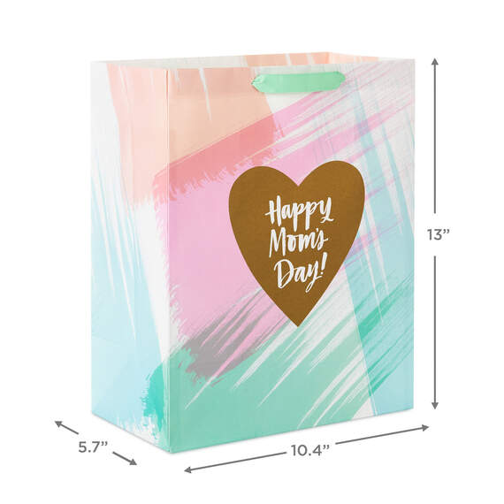 13" Happy Mom's Day Heart Large Mother's Day Gift Bag, , large image number 3