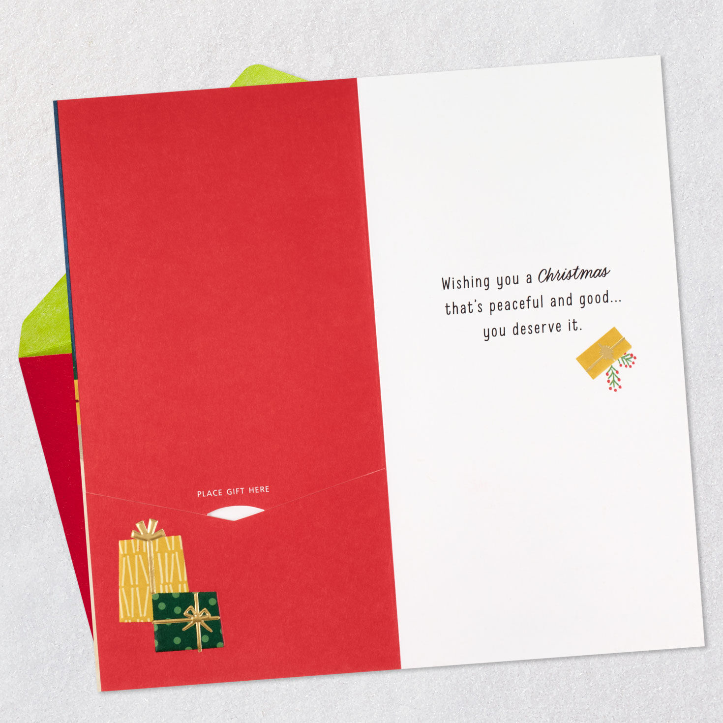 Cozy Stockings and Fireplace Christmas Card Open card with envelope image number 4