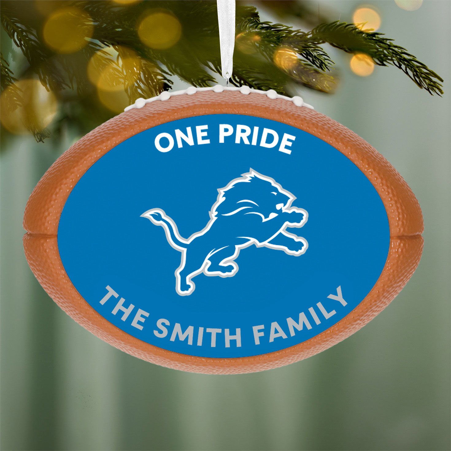 NFL Detroit Lions Football Personalized Ornament, Custom Text for only USD 30.99 | Hallmark